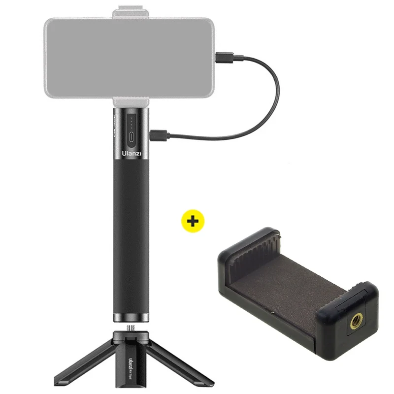 Ulanzi BG-3 Stativ-Powerbank 10.000mAh + Kamera Express Universal-Smartphonehalterung, Schwarz