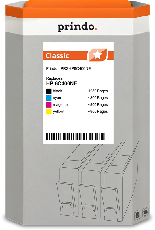 Prindo Classic Multipack kompatibel mit HP 937 Multipack Schwarz Cyan Magenta Gelb