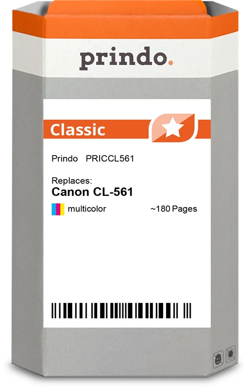 Prindo Classic Druckerpatrone kompatibel mit Canon CL-561 mehrere Farben