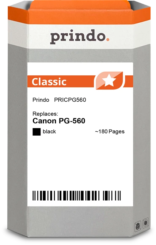 Prindo Classic Druckerpatrone kompatibel mit Canon PG-560 Schwarz