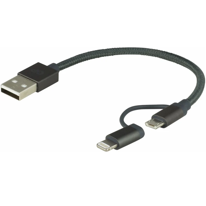 GP CB03 Lade- und Sync-Kabel, 2-in-1-Micro-USB + Blitzanschluss