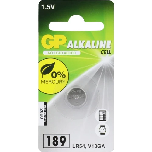 GP Alkaline Knopfzelle 189 (V10GA / L1130), Blister 1