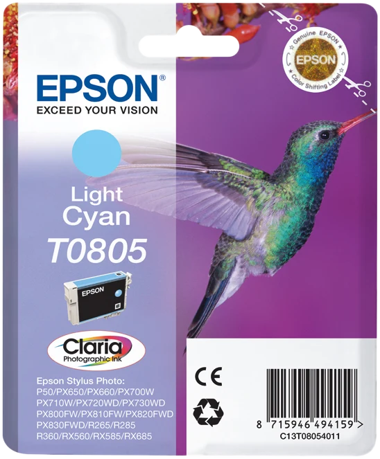 Epson T0805 Light Cyan Druckerpatrone C13T08054011