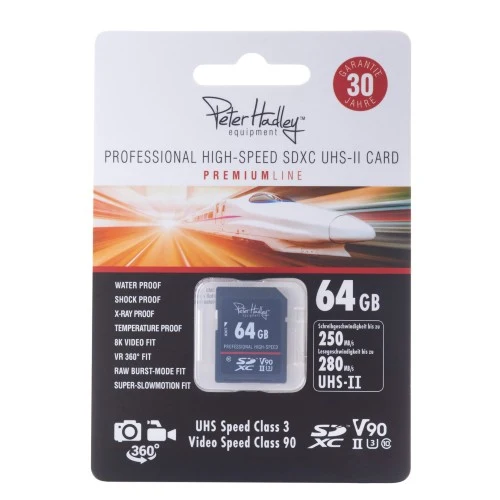 Peter Hadley 64GB SDXC Professional Hochgeschwindigkeitsklasse 10 UHS-2