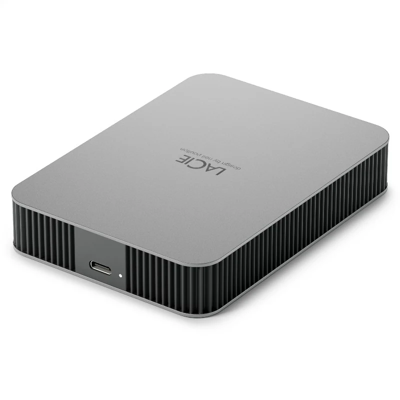 LaCie Mobile Drive Festplatte 5TB v2 USB-C Moon Silver w/Rescue