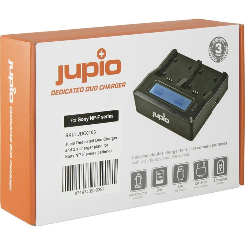Jupio Dedicated Duo-Ladegerät für Sony NP-F series