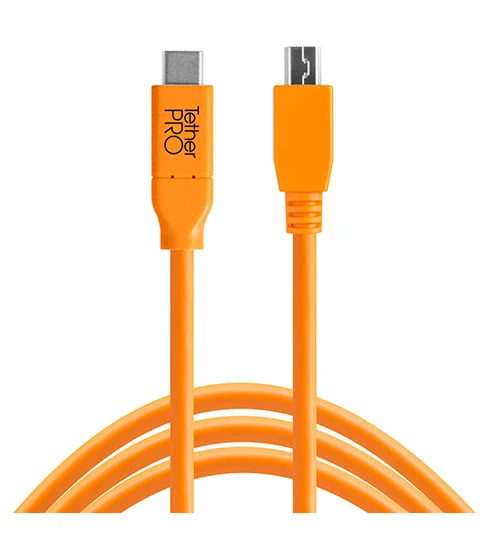 Tether Tools TetherPro USB-C auf 2.0 Mini-B 8-pin 4,6 m Orange