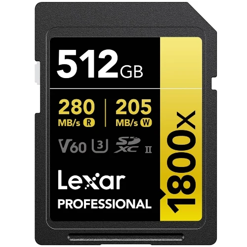 Lexar Professional Gold SD-Karte UHS-II - R280/W205 MB/s - 512GB - V60
