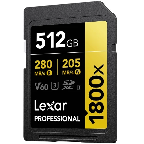 Lexar Professional Gold SD-Karte UHS-II - R280/W205 MB/s - 512GB - V60