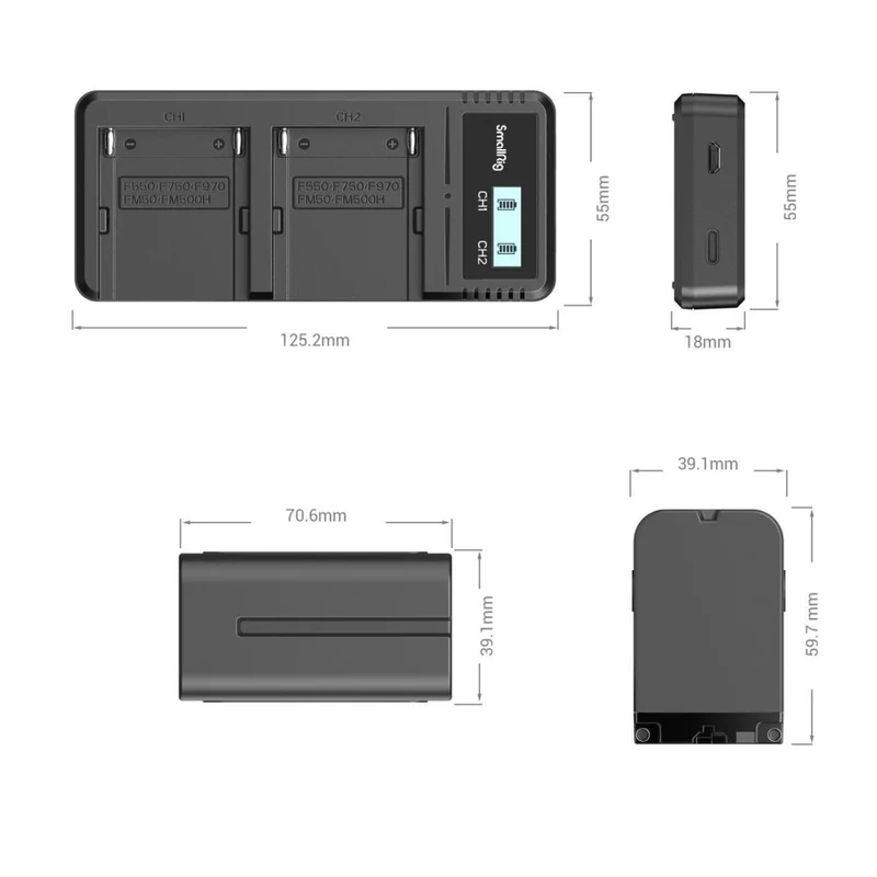 SmallRig NP-F970 Akku- und Ladegerät-Kit 3823