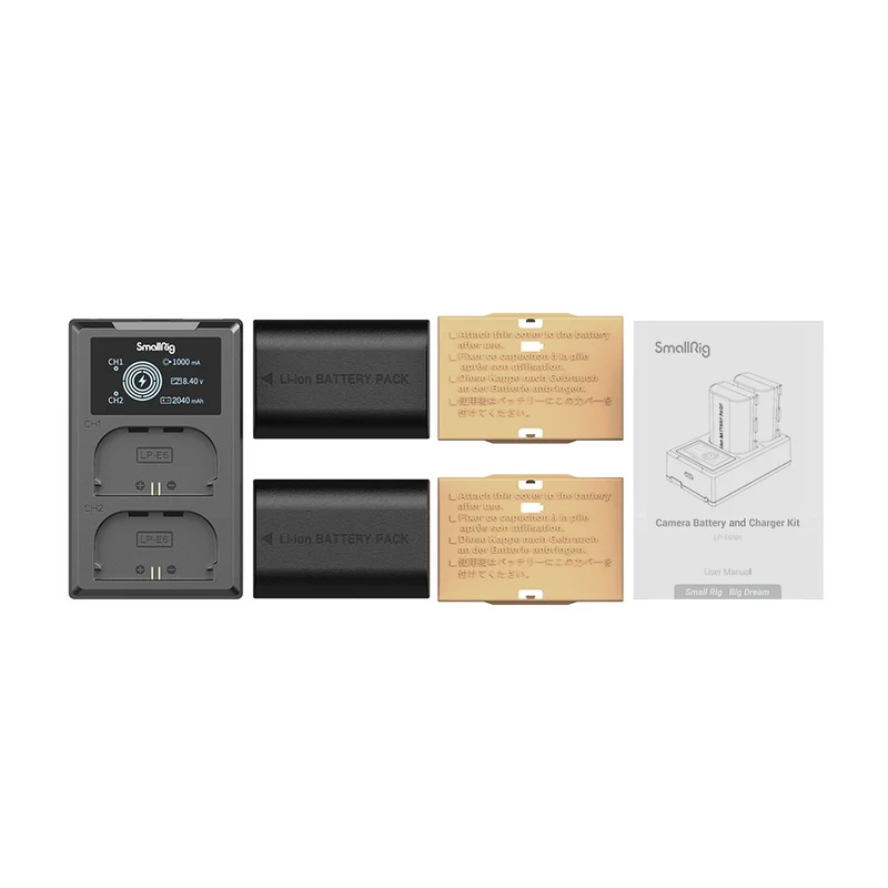 SmallRig LP-E6NH Kamera-Akku- und Ladegerät-Kit 3821