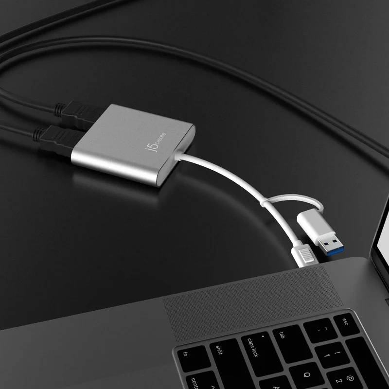 j5create USB-C® to Dual HDMI™ Multi-Monitor Adapter