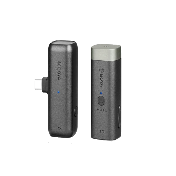 Boya BY-WM3U Drahtloses Mikrofon mit USB-C + 3,5mm TRS- und TRRS-Adaptern