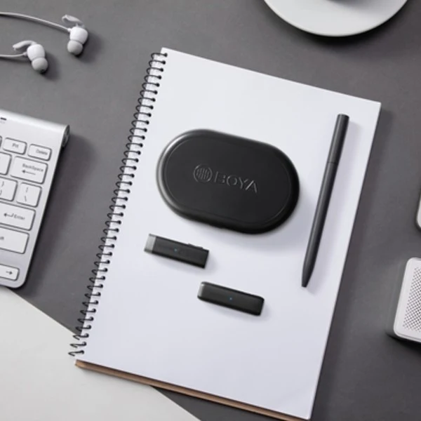 Boya BY-WM3U Drahtloses Mikrofon mit USB-C + 3,5mm TRS- und TRRS-Adaptern