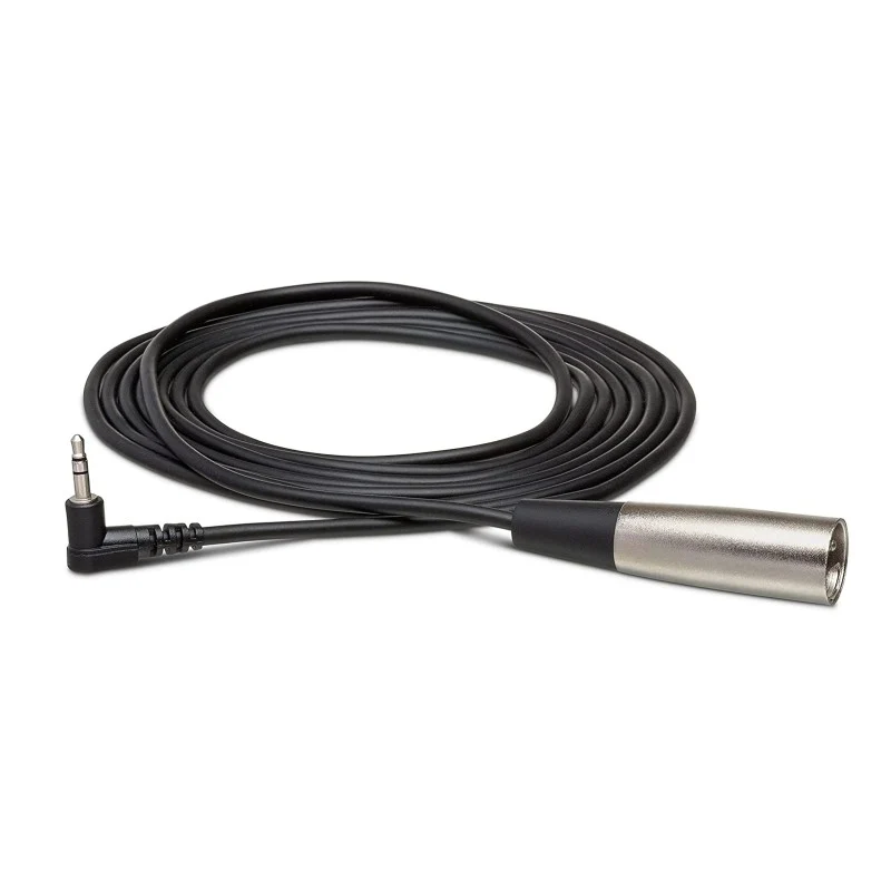 Hosa Camcorder Mikrofonkabel, rechtwinklig 3,5mm TRS auf XLR3M, 5m