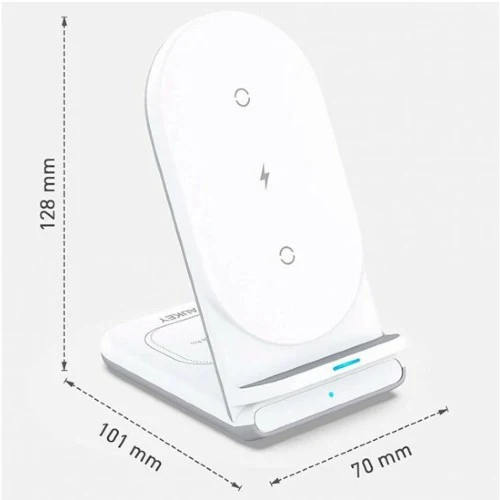 Aukey Aircore 2-in-1 Wireless Ladeständer weiß