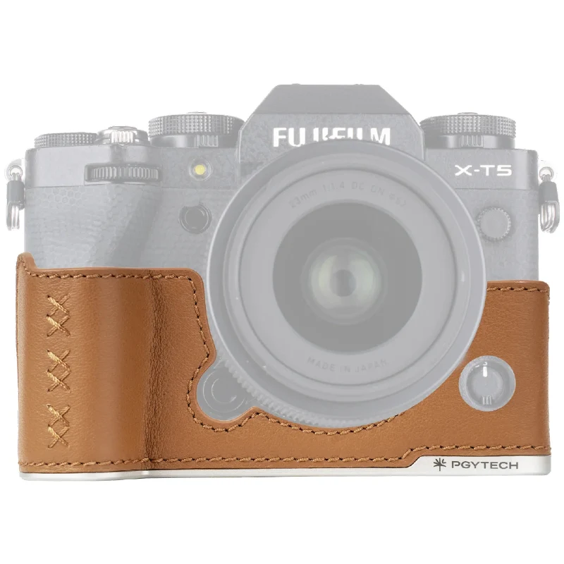 PGYTECH Leather Kamera Schutzhülle für Fujifilm X-T5 – Clay Brown