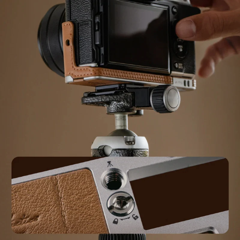 PGYTECH Leather Kamera Schutzhülle für Fujifilm X-T5 – Clay Brown