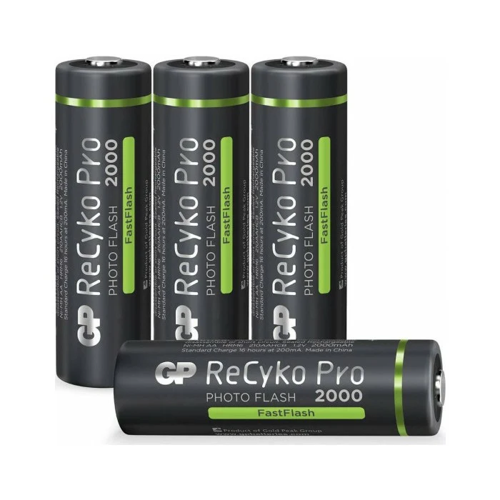 GP AA Batterie Wiederaufladbar GP NiMH 2000 mAh ReCyko Pro Photoflash 1,2V 4 Stück