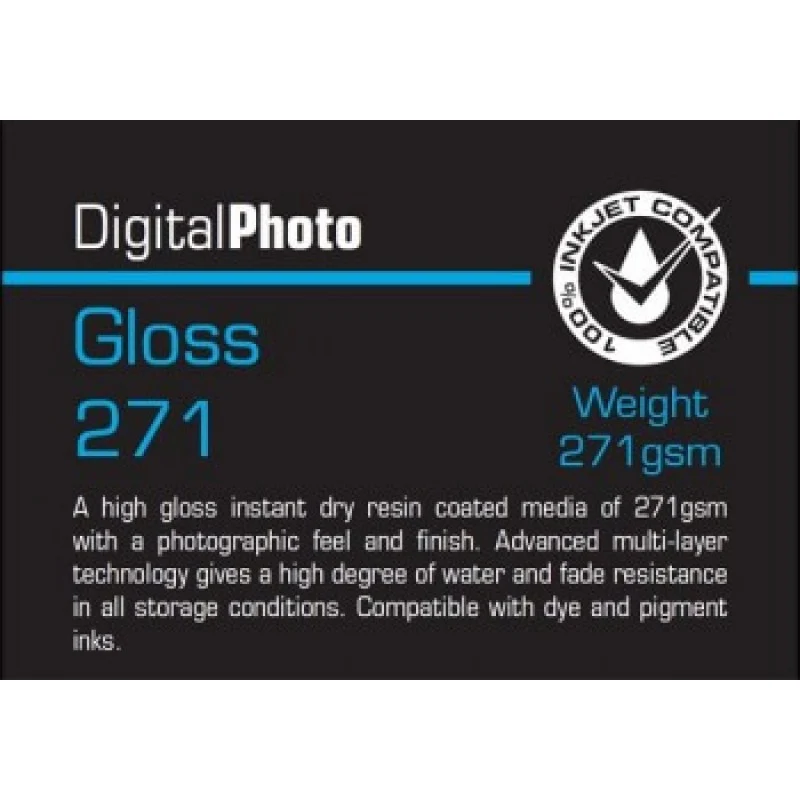 PermaJet PJ50858 Gloss Instant Dry 271gsm Rolle 17" 30m 3Core