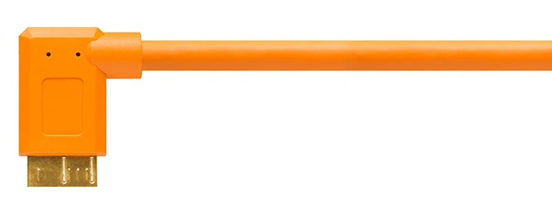 Tether Tools TetherPro USB 3.0 A Stecker auf Micro B rechts gewinkelt 4,6 m Orange