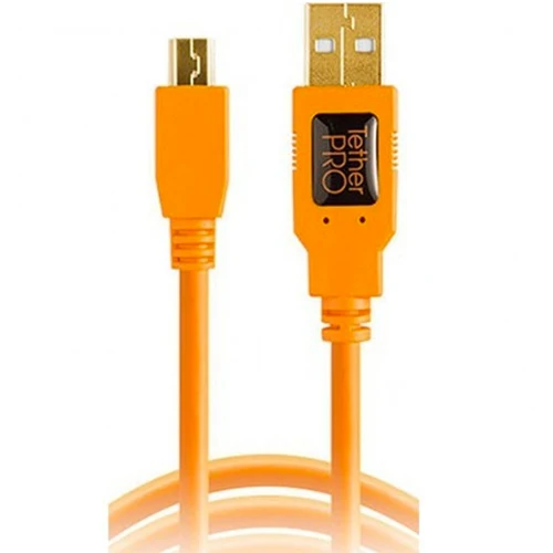 Tether Tools TetherPro USB 2.0 Male to Mini-B 5 pin 4,6m Hi-Visibility Orange