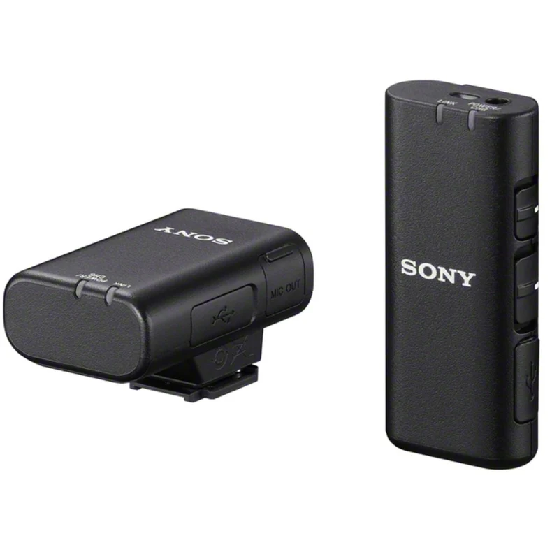 Schuhkompatibles drahtloses Mikrofon mit mehreren Schnittstellen von Sony mit kompaktem Stereo-Lavalier-Mikrofon-Kit