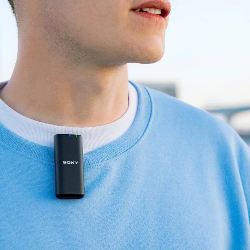 Schuhkompatibles drahtloses Mikrofon mit mehreren Schnittstellen von Sony mit kompaktem Stereo-Lavalier-Mikrofon-Kit
