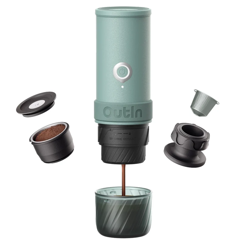 OutIn Mino Tragbare Espressomaschine – Canyon-Grün