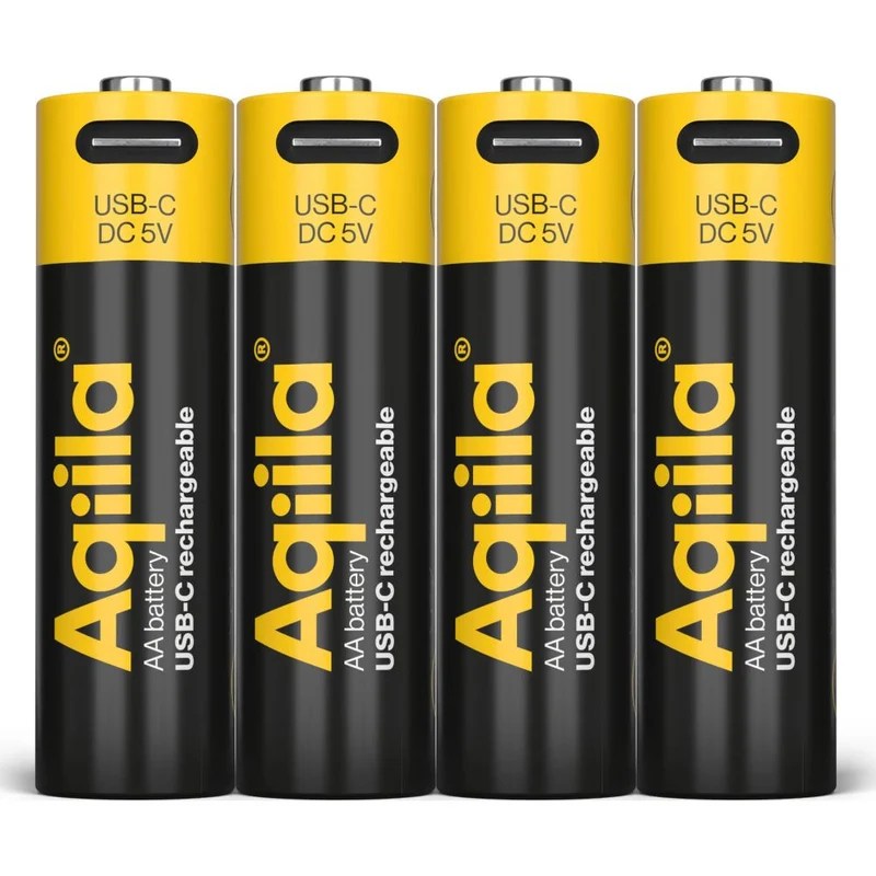Aqiila AA USB-C Akku 1,5 V 2000 mAh Li-Ion (4x)