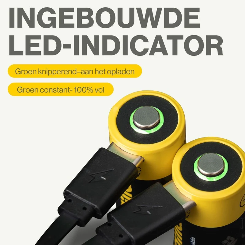 Aqiila CR123A USB-C Wiederaufladbarer Akku 3V 750mAh Li-Ion (2x)