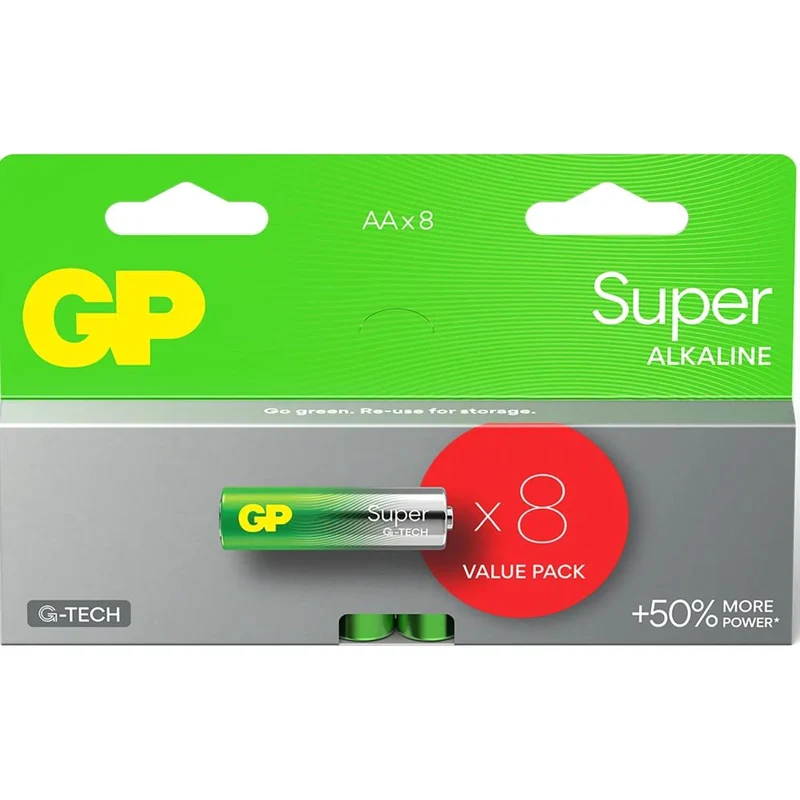 GP Alkaline Super AA Batterie 1,5V (8x)