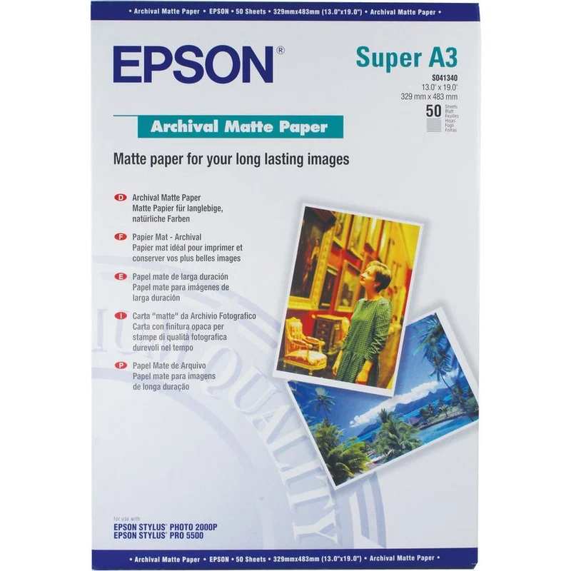Epson S041340 A3+ Archival Matte 50 Blatt