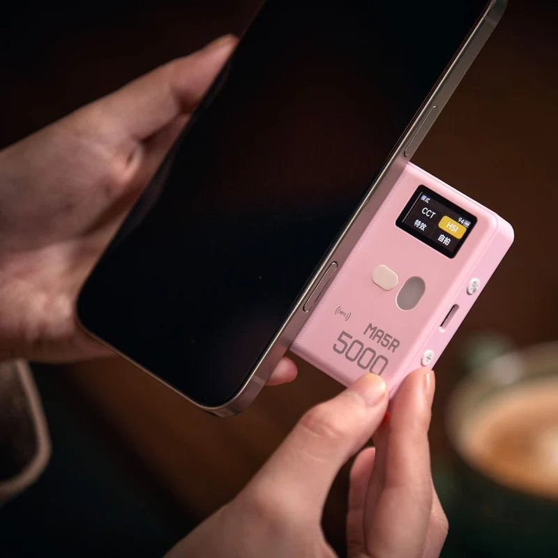Godox MA5R Mobile Power Bank & RGB LED Licht rosa