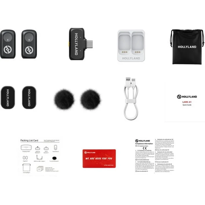 Hollyland LARK A1 Mini Duo USB-C Drahtloses Mikrofon