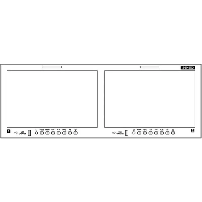 SEETEC FRM1001G Dual 10,1" 4HE Rackmount-Monitor mit 12G-SDI